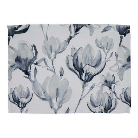 SARO LIFESTYLE SARO 4667.BG1420B 14 x 20 in. Oblong Watercolor Floral Design Placemats - Set of 4 4667.BG1420B